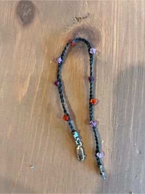 Gorgeous crystal Swarovski on hand braided cord one of a kind handmade sterling